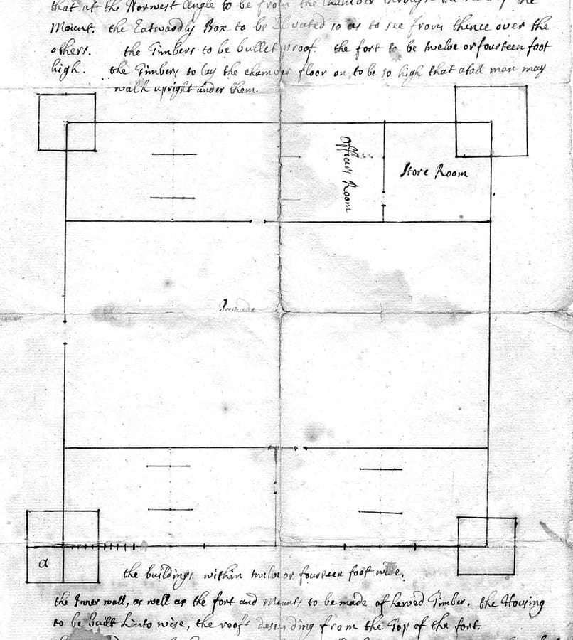 1724 plans for the construction of Fort Dummer