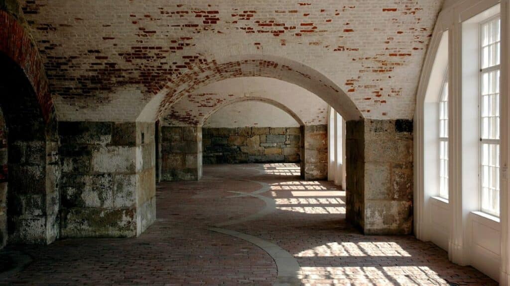 Interior Arches at Fort Adams