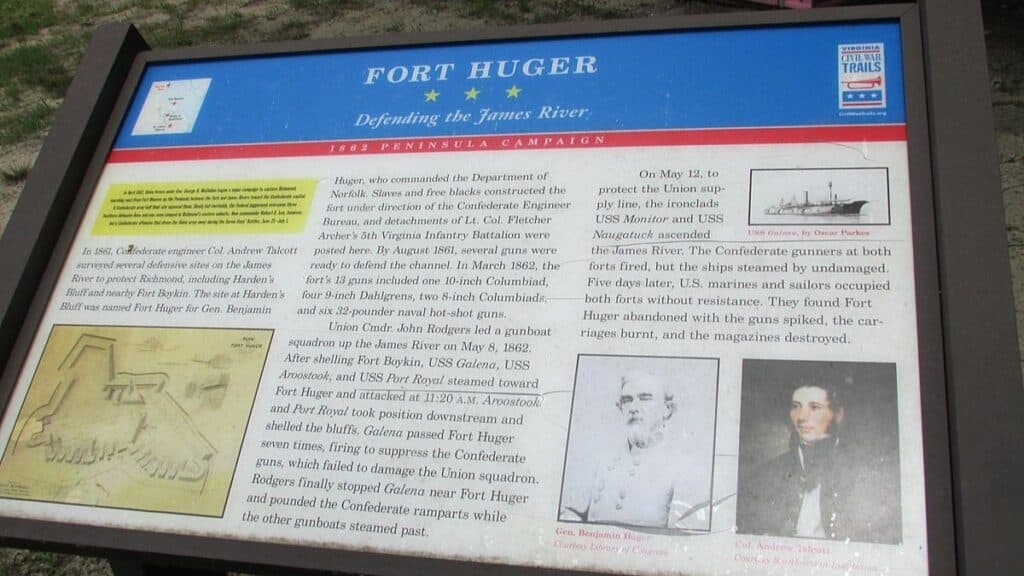 Interpretive Sign at Fort Huger