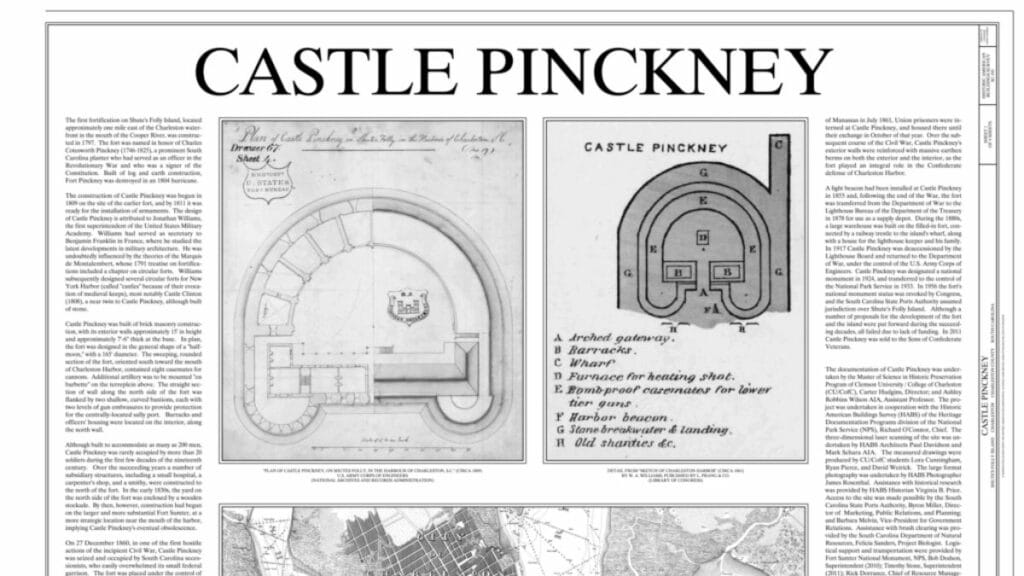 Plans for Castle Pinckney