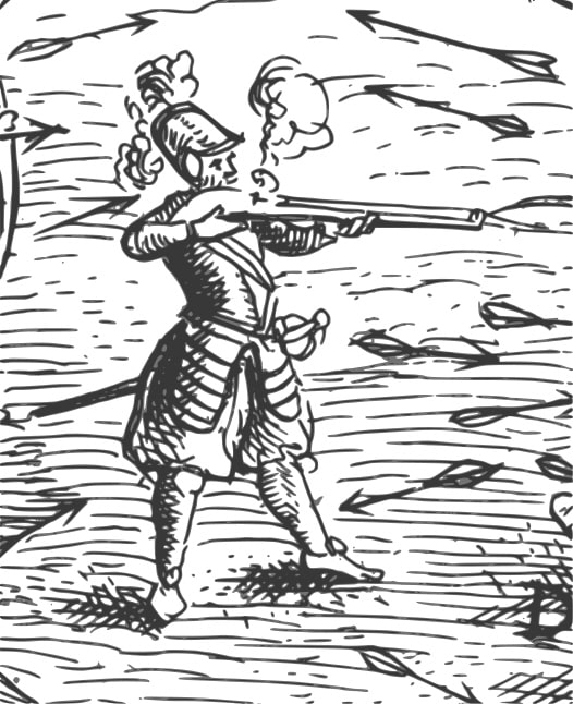 Self drawing of Samuel de Champlain 1613