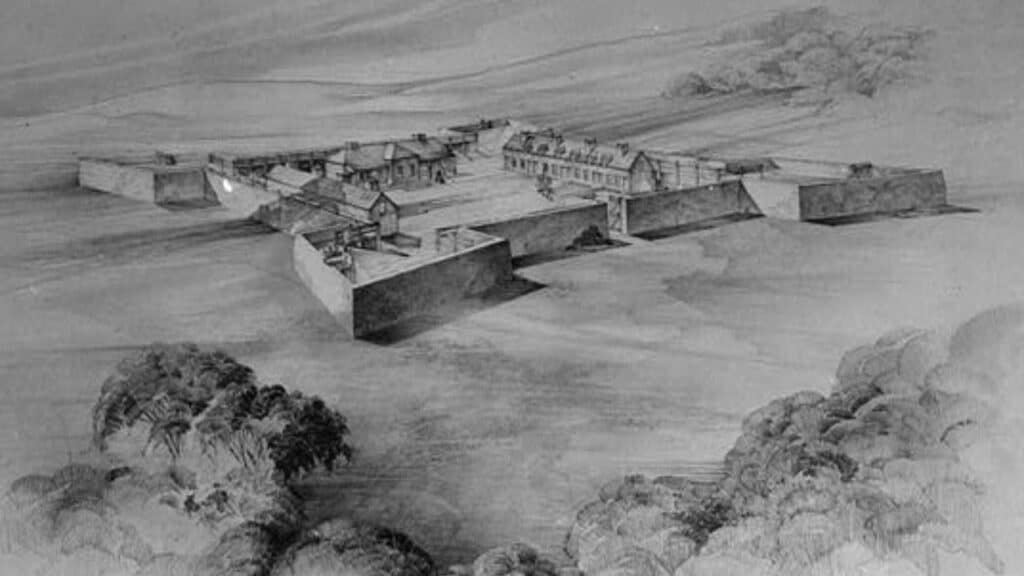 Sketch of Fort Frederick in Maryland