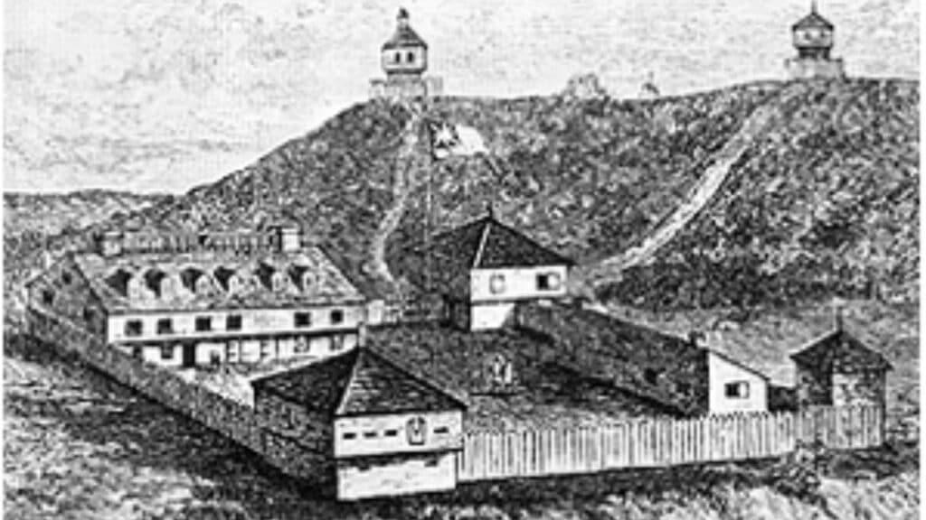 Drawing of Fort Halifax